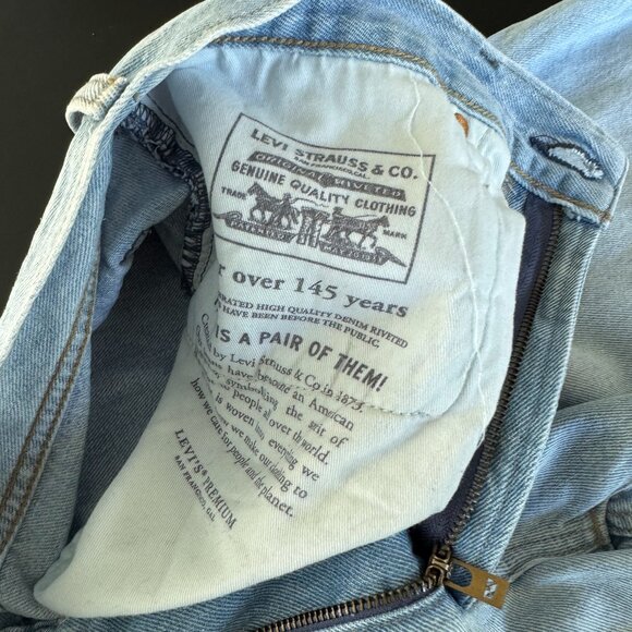 Levi’s 551Z Straight Leg Jeans Light Wash W32 Cropped Fit - Picture 7 of 15